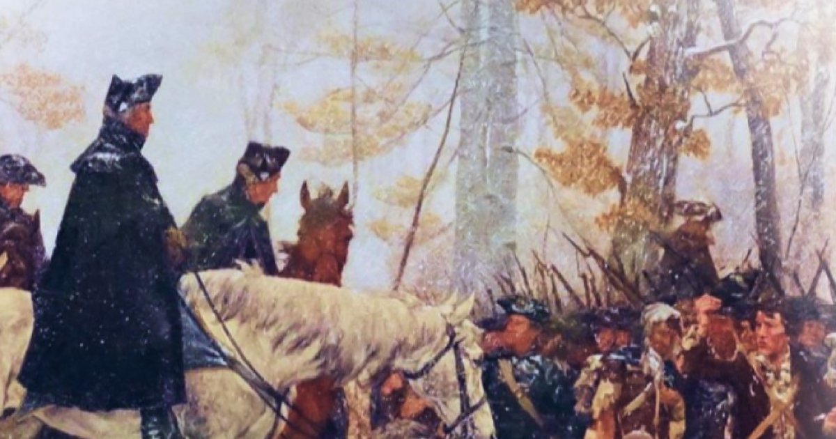 The Continental Army enduring the winter at Valley Forge